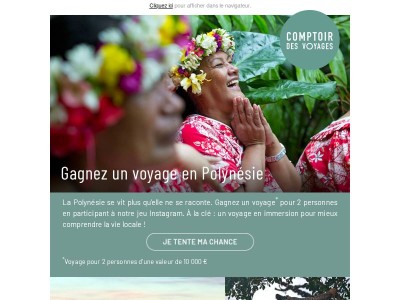 Un voyage en Polynésie à gagner