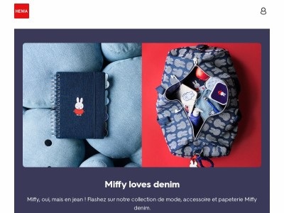 🐰 Miffy ♥ denim : Miffy, oui, mais en jean ! Flashez sur notre collection de mode, accessoire et papeterie Miffy denim
