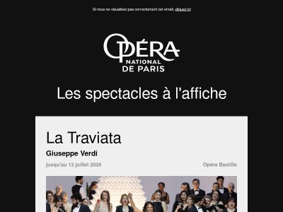 ✨Prochains ballets et opéras à l'affiche