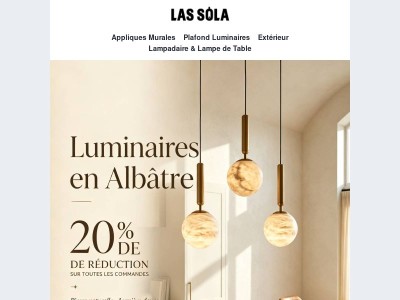 🌿 Pierre naturelle, âme moderne — Découvrez notre collection d'éclairage en albâtre.