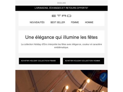 Une élégance qui illumine les fêtes