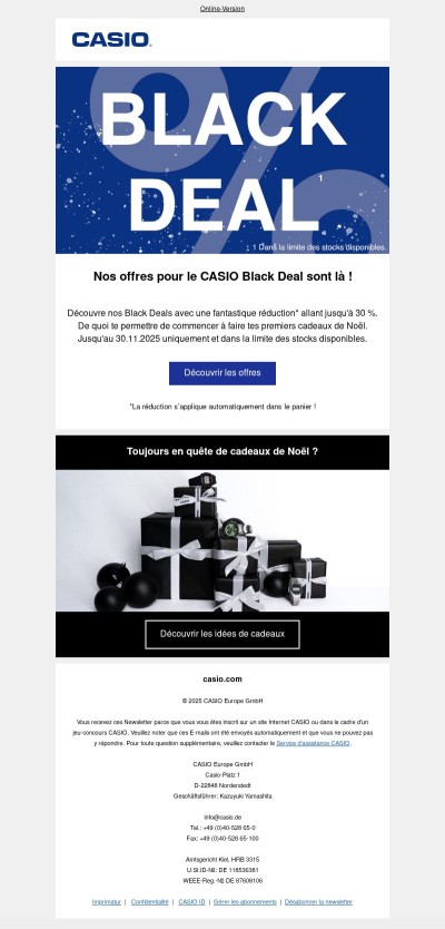 CASIO Black Deal %