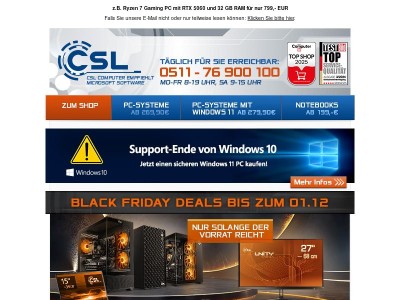Noch eine Woche Black Friday Deals: PCs, Mini-PCs, Notebooks und Zubehör zu Top Preisen 