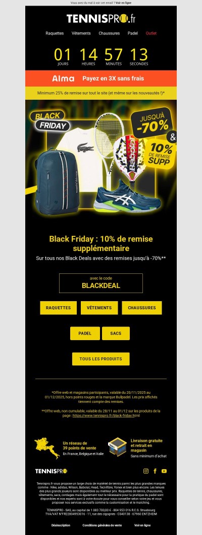 Le Black Friday se termine demain...