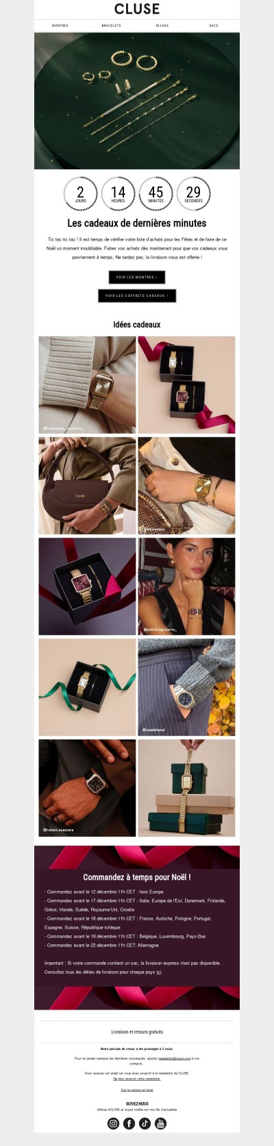 🎅 Plus que 3 jours pour acheter vos cadeaux