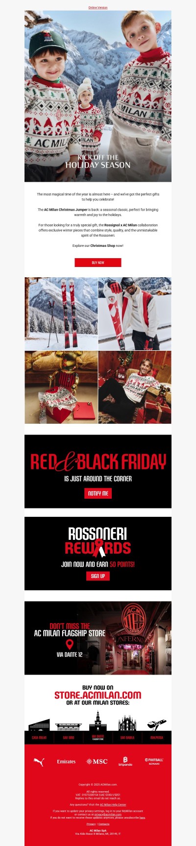 Get into the holiday spirit with AC Milan