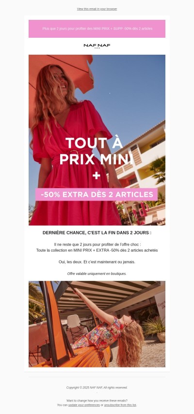 DERNIÈRE CHANCE - Plus que 2 jours⏳