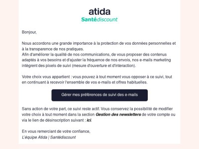 Information importante concernant vos e-mails Atida | Santédiscount 📧  