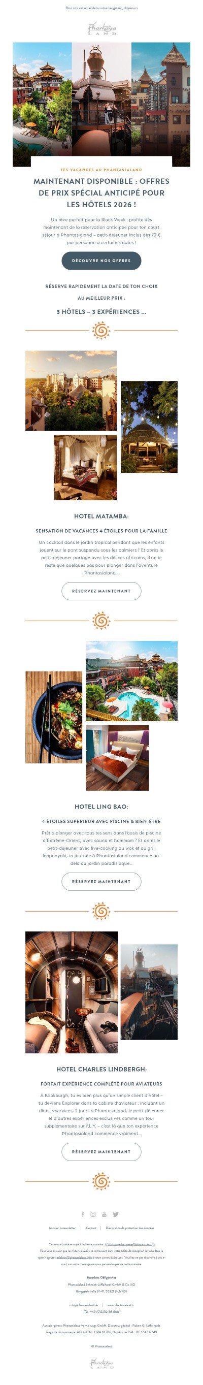 Offres de prix spécial anticipé pour les hôtels 2026 maintenant disponibles !