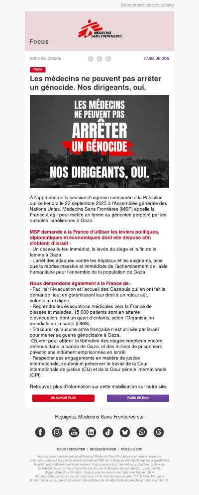 Gaza : les médecins ne peuvent pas arrêter un génocide. Nos dirigeants, oui.