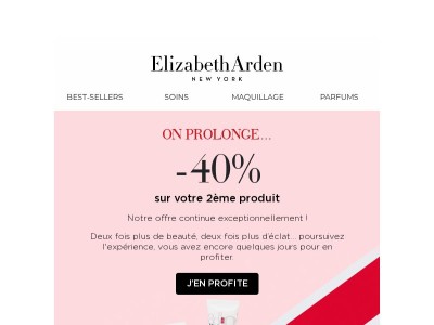 Notre Offre est Prolongée ! Votre 2ème produit à -40% ça continue