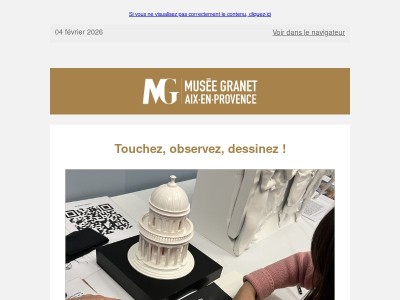 Touchez, observez et dessinez vos émotions avec le Tactile Tour !