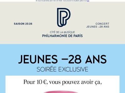 Un concert à 10 € rien que pour les moins de 28 ans 💣​