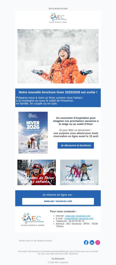 ❄️ Elle est là ! Découvrez notre nouvelle brochure hiver 2025/2026