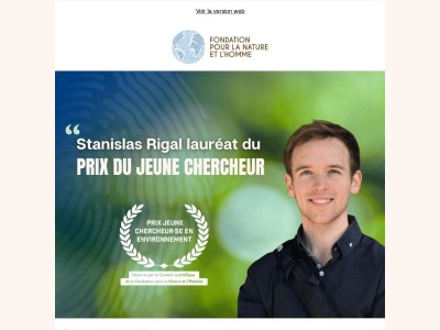 Le lauréat du Prix du jeune chercheur en environnement est ...