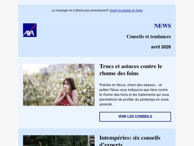 Moins de rhume des foins, plus de printemps!