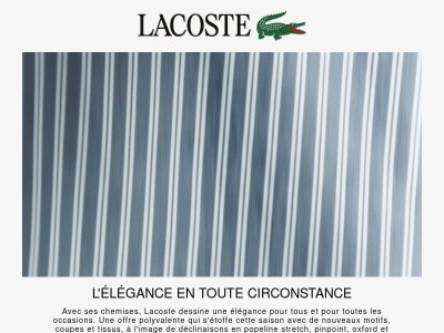 Lacoste, l'expertise chemise