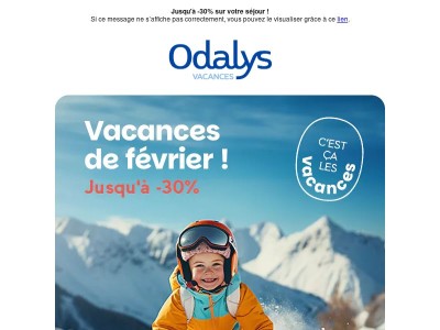 Février approche… vos prochaines vacances aussi ! 😎