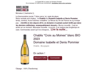 25°C dehors, 10°C dans votre verre : le Chablis qu'il vous faut