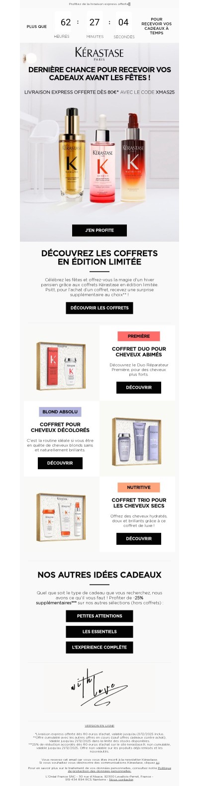 Dernière chance pour recevoir vos cadeaux avant les fêtes