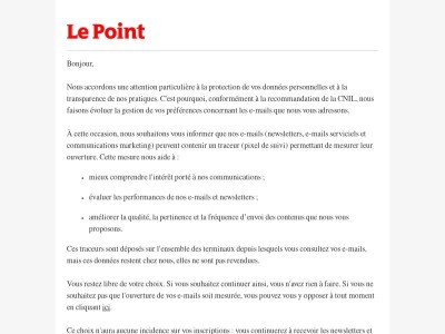 Évolution de notre politique de gestion des données
