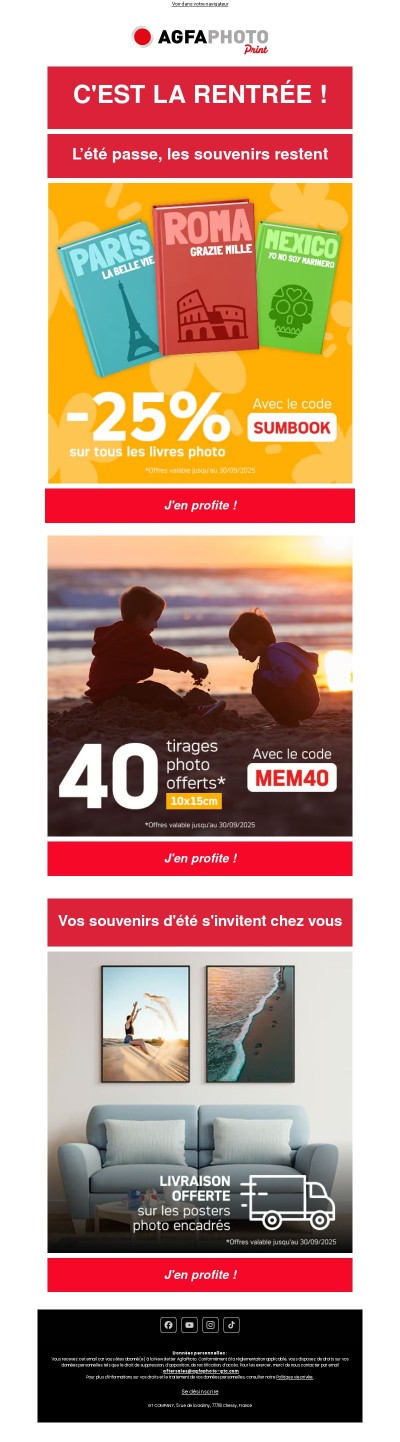 Jusqu'à -25% pour créer votre livre photo 📕