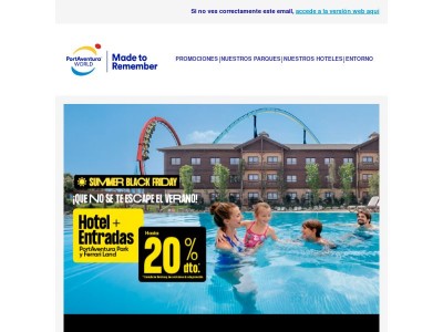 Black Friday Summer: Hotel + Entradas con hasta -20%