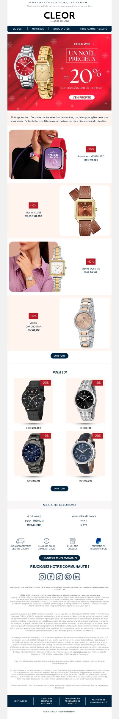 🎁 Offrez une montre pour Noël : maintenant jusqu'à -20% !