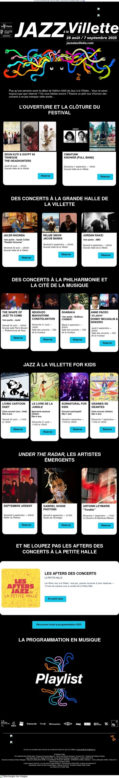 Plus qu’une semaine avant le début de Jazz à la Villette 2025 ! 🐍🔥​