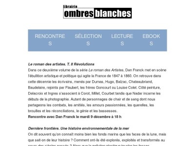 De l’art à l’environnement : une semaine de rencontres à la librairie Ombres blanches