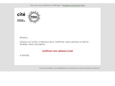 Confirmez votre adresse email