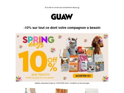 -10% sur tous les essentiels