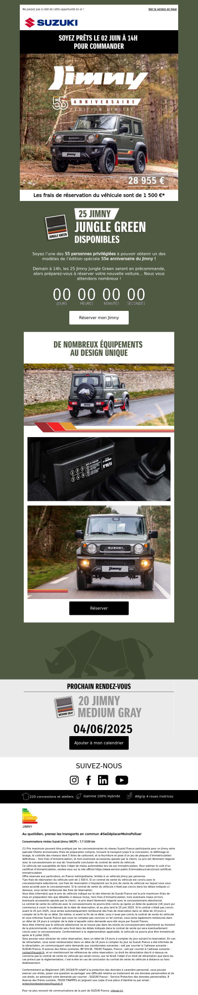 ⏱️ RAPPEL : Les commandes Jimny ouvrent demain