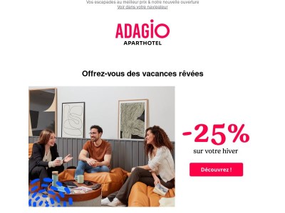 ❄️ -25% sur vos séjours