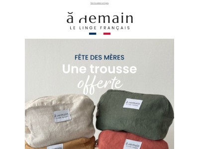 Fête des mères : trousse en lin offerte