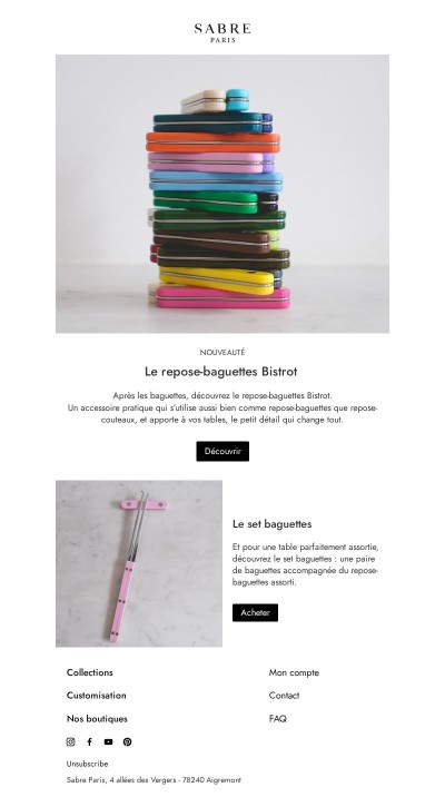 Nouveauté : le repose-baguettes Bistrot