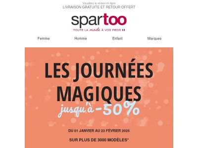 {{ lastname }}, ✨ Journées Magiques : J-2 avant la fin - dernières réductions en livraison gratuite