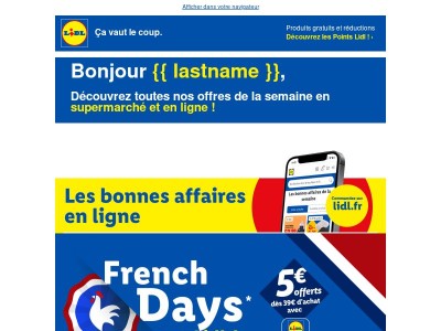 Les bons plans Lidl c'est en ligne ou en supermarché !