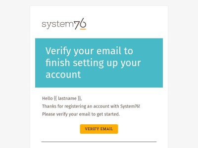 Verify your System76 account