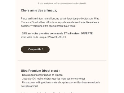 Des croquettes jusqu'à 40% moins chères 🐾