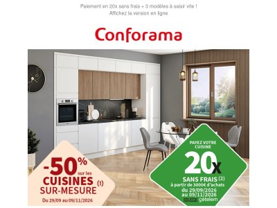 -50% sur votre cuisine de rêve, c'est maintenant ! 🍽️