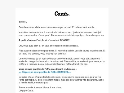 Re: votre commande caats