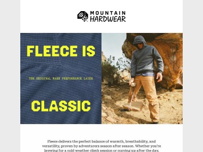 Fleece for warmth + performance.