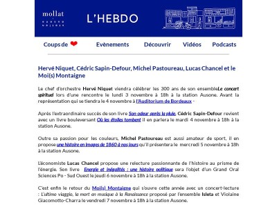 Hervé Niquet, Cédric Sapin-Defour, Michel Pastoureau, Lucas Chancel et le Moi(s) Montaigne