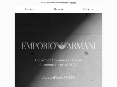 Découvrez la Collection Homme et Femme Automne/Hiver 2026/27