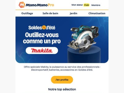 La semaine spéciale Makita à prix Soldes d'été