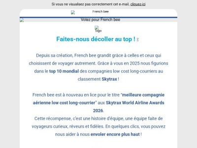 🥇Faites-nous décoller au top du classement Skytrax 2026 ! ✈️