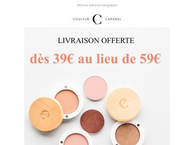 Dernier jour pour les frais de port OFFERTS dès 39€
