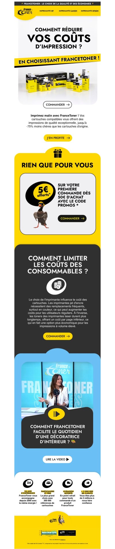 Imprimez malin avec FranceToner 🌟🥇