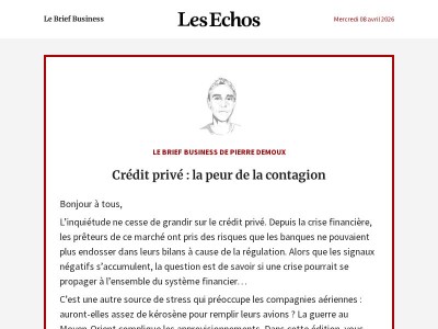 Crédit privé : la peur de la contagion